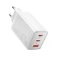 Зарядний пристрій ESSAGER ECT67W Gan 1USB 2T-C 67W white - зображення 2