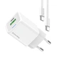 Мережевий зарядний пристрій ColorWay GaN Mini 20W PD Port PPS USB (Type-C PD + USB QC4.0) White (CW-CHS062PDC-WT) + кабель Type-C - зображення 1