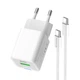 Мережевий зарядний пристрій ColorWay GaN Mini 20W PD Port PPS USB (Type-C PD + USB QC4.0) White (CW-CHS062PDC-WT) + кабель Type-C - зображення 5