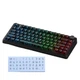 Игровая механическая клавиатура AULA F75 с RGB подсветкой Black Contour Lines, ENG + наклейки UA\RU - изображение 1