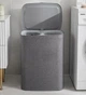 Раздельная корзина для белья HomePlus TOTA, 90 л, Cерая - изображение 5