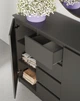 Комод в спальню MebelStar Нео 2Д4Ш 120x43x98 см Антрацит (MBS-1061) - изображение 3
