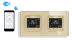 Двухзонный WiFi регулятор теплого пола 1DAL Золото, Закаленное стекло (G157D-TRX2.WF.GD) - изображение 2