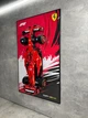 Арт Держатель Рамка на Стену 80x50 см. для Фирменного Конструктора Technic Ferrari F1 SF-24 (42207) Подставка для Феррари Формула 1 Type-C - изображение 13
