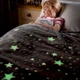 Светящийся в темноте плед плюшевое покрывало Blanket kids Magic Star 150х100 см флисовое одеяло. Цвет: серый - изображение 9