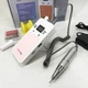 Портативный фрезер для ногтей Nail Drill YT-928 аккумуляторный с индикатором заряда на 35 000 оборотов. Цвет: белый - изображение 12