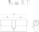 Цилиндр Linde A5E 35x35 ключ-ключ 70 мм Полированный хром (A5E35/35 CP) - изображение 2