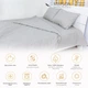 Летний постельный комплект MirSon №2440 Modal 116-5703 Light Gray одеяло 155х215 см + наволочки 2 х 50х70 см + простынь 150x220 см (2200003036589) - изображение 2