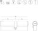 Цилиндр MVM P6P 50/40 SN ключ-ключ 90 мм Матовый никель (P6P50/40 SN) - изображение 2