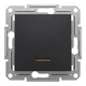 Кнопка з підсв Asfora Schneider Electric антрацит EPH1600171 - зображення 1