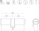 Цилиндр MVM P6P 30/30 SN ключ-ключ 60 мм Матовый никель (P6P30/30 SN) - изображение 2