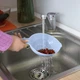 Друшляк пластиковий з ручкою 32х13.5 см Блакитний - зображення 6
