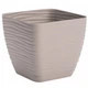 Горшок для цветов Form-Plastic Sahara мини Квадро-13 1,3 л бежевый с подставкой (3610-051) - изображение 1