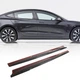 Накладки на пороги Сухой карбон V1 (2023-2025) для Tesla Model 3 - изображение 1