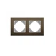 Рамка двойная горизонтальная VIDEX Binera шоколадный алюминий - изображение 1