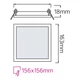 Врезной LED светильник HOROZ Slim/Sq-12 12W 4200К квадрат - изображение 2