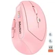 Мишка безпровідна вертикальна MEETION BTM008 |2.4G/Bluetooth, 2400 DPI, 6кн., 500mAh| Рожевий - изображение 1