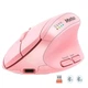 Мишка безпровідна вертикальна MEETION BTM008 |2.4G/Bluetooth, 2400 DPI, 6кн., 500mAh| Рожевий - изображение 2