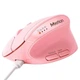 Мишка безпровідна вертикальна MEETION BTM008 |2.4G/Bluetooth, 2400 DPI, 6кн., 500mAh| Рожевий - изображение 3