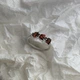 Серебряное кольцо с натуральным гранатом 1.65ct, вес изделия 2,57 гр (2181613) - изображение 3