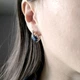 Серебряные серьги с натуральным сапфиром 7.667ct, фианитами (2173960) - изображение 8