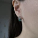 Серебряные серьги с натуральным сапфиром 4.05ct, изумрудом, рубином (2182320) - изображение 7