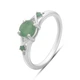 Серебряное кольцо с натуральным изумрудом 0.808ct, вес изделия 2,02 гр (2181774) - изображение 1