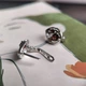Серебряные серьги с натуральным гранатом 1.808ct (2182016) - изображение 5