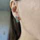 Серебряные серьги с натуральным изумрудом 1.253ct (2179993) - изображение 7