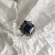 Срібна каблучка з натуральним сапфіром 1.917ct, смарагдом, рубіном, вага виробу 5,01 гр (2182382) - зображення 3