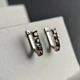 Серебряные серьги с натуральным гранатом 2.875ct (2181996) - изображение 2