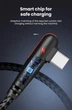 Кабель USB Type-C для швидкого заряджання Huawei Mate (1 метр), 90 градусів, чорний - зображення 6