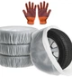 Набір з пари рукавиць + 4 пакети для легкових коліс та шин R14 - R18 - зображення 1