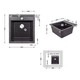 Кухонная мойка Lidz 460х515/200 GRF-13 (LIDZGRF13460515200) - изображение 2