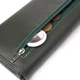 Горизонтальний гаманець у два складення з натуральної шкіри ST Leather 23067 зелений - зображення 9