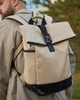 Городской рюкзак ролтоп для ноутбука Rolltop для путешествий бежевого цвета - изображение 1