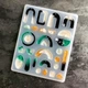 Силиконовая форма для смолы Finding Молд для геометрических подвесок кулонов коннекторов Белый 159мм x 127мм x 9мм - изображение 4