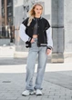 Жіночий трикотажний бомбер Staff te black & white oversize XS - изображение 3