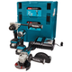 Професійний набір інструментів Makita (DDF486, DTD153, DGA504) : дриль-шуруповерт, ударний гвинтоверт,болгарка (DLX3155TJ) - зображення 4