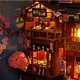 Бук Нук Аллея Сакуры Book Nook Cherry Blossom Alley Интерьерный конструктор DIY TC-25 + купол - изображение 3