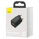 Мережевий зарядний пристрій Baseus Super Si Quick Charger 1C 25W EU Black (CCSP020101) - зображення 2