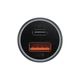 Автомобільний зарядний пристрій Baseus Golden Contactor Max Dual Fast Charger Car Charger U+C 60W Dark Gray (CGJM000113) - изображение 5