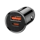 Автомобільний зарядний пристрій Baseus Circular Plastic A+C 30W Black (CCALL-YS01) - изображение 3