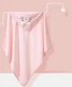 Детское полотенце уголок с капюшоном Baby Towel Котик 80x80 см для купания младенцев розовый для девочки - изображение 3