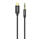 Аудіокабель Baseus Yiven Type-C male To 3.5 male, nylon braid, 1,2m, Black (CAM01-01) - зображення 1