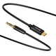 Аудіокабель Baseus Yiven Type-C male To 3.5 male, nylon braid, 1,2m, Black (CAM01-01) - зображення 3