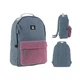 Рюкзак GoPack "City" 40х27.5х11 см серый с розовым (GO25-147M-3) - изображение 1