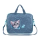 Сумка-портфель А4 Kite Studio Pets "Котик" 34х27х7 см тканевая серо-бирюзовая (SP25-589-2) - изображение 3