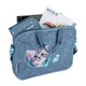 Сумка-портфель А4 Kite Studio Pets "Котик" 34х27х7 см тканевая серо-бирюзовая (SP25-589-2) - изображение 5