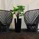 Вазон Lechuzа Rondo Premium 32 черный 13 л - изображение 1